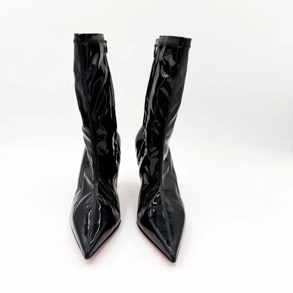 Christian Louboutin x Marvel Patent Leather Embellished Boots EU 36.5 US 6.5